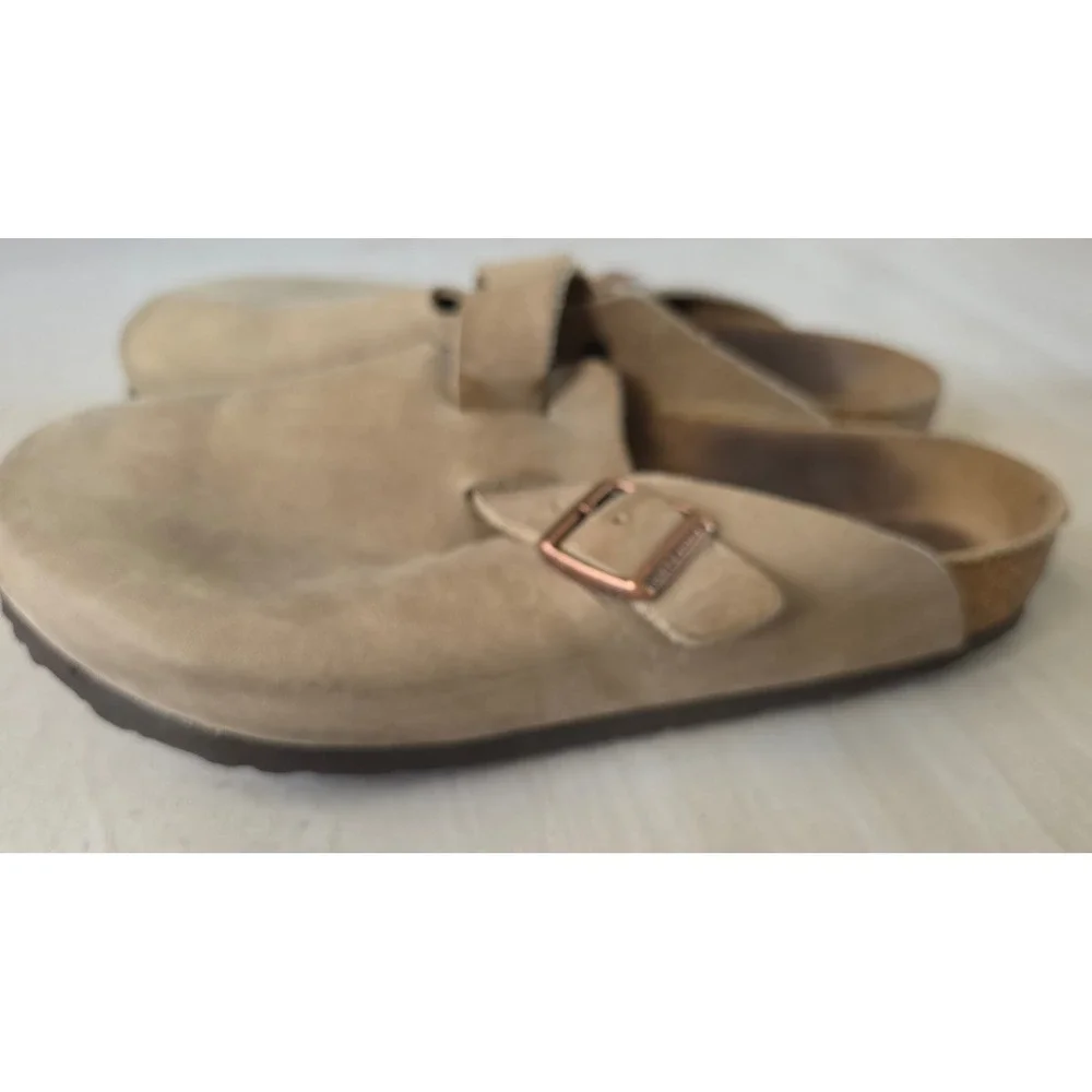 Birkenstock Boston Clogs Mens 43 Tobacco Brown Oiled Leather Mules Sandals